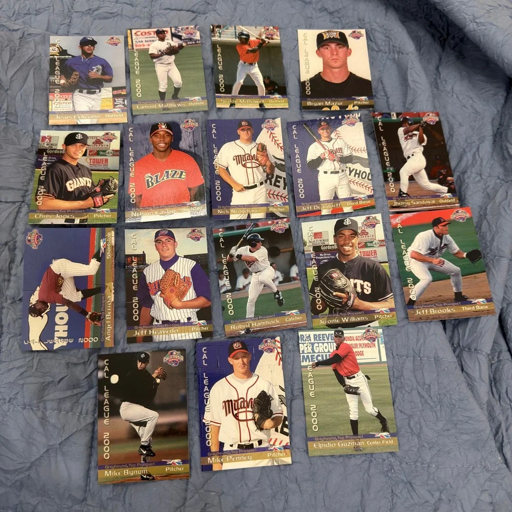 2000 Cal League Greyhound Top Prospect Baseball Card Lot 29ct Miguel Olivo Rare